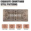 9pcs Cast Aluminum Outdoor Patio Dining Set - Ornate Scrollwork Design, Weather-Resistant Rust-Proof Frame, Square Table & 6 Cushioned Chairs, Suitable for Garden, Backyard & Poolside
