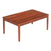 product-open-44598d7e983e43a593415674c24a3c65-goods Acacia Wood Outdoor Coffee Table, Rustic Patio Coffee Table, Weather Resistant Garden Coffee Table, 36.25" W X 20.50" D X 15.00" H, Mahogany Finish, Streamlined Style for Backyard, Deck, Poolside, Balcony