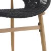 [Outdoor Wicker Papasan] Set of 2 Cyril Outdoor Wicker Papasan Chair With Teak Legs & Dark Gray Faux Rattan Frame - -Weather Suitable for,, Poolside Furniture - Cushioned Seating, Low-Maintenance Wipeable for /Outdoor Use