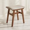 product-open-45d8551adaba4fa0927c93362d59fbca-goods Solid Wood Vanity Chair, 18.5 Inch Height Vanity Stool, Chair for Bedroom, Durable And Sturdy, Padded Seat, Modern Easy, Home Decor Additions, Limited-Time Flash, Free Shipping