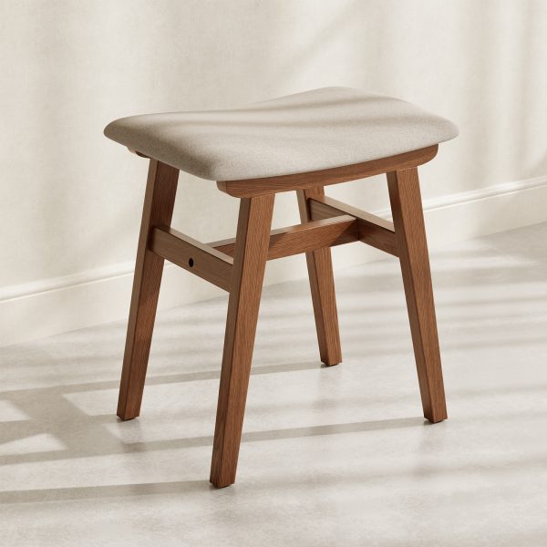 product-open-45d8551adaba4fa0927c93362d59fbca-goods Solid Wood Vanity Chair, 18.5 Inch Height Vanity Stool, Chair for Bedroom, Durable And Sturdy, Padded Seat, Modern Easy, Home Decor Additions, Limited-Time Flash, Free Shipping