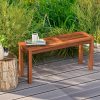 product-open-465f1eee841f4d57a656e0a132f22fb6-goods LIFEZEAL 2pcs Patio Backless Bench 2-Seater Outdoor Dining Bench Solid Wood Backyard