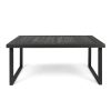 product-open-49cfed559a0f496da4bce7c525c1bb57-goods 69 Inch Sandblast Dark Gray Finish Acacia Wood Outdoor Dining Table Modern Weather Resistant Patio Furniture for Garden Backyard Balcony Courtyard Family Gatherings Housewarming Holiday Gift
