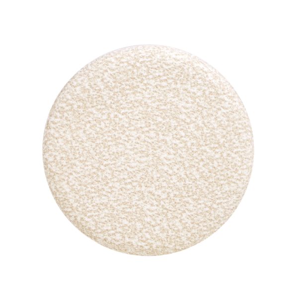 product-open-4a621452fb4f491e9474ec238aa6d930-goods Hampton 18' Round Upholstered Ottoman with Scalloped Base Speckled Egg Beige Chenille