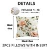 product-open-4aa9cc9f5d084e9d9942dfac26c802f2-goods Outdoor Pillows 2pcs Set with InsertAbstract Watercolor Botanical Print Outdoor Cushion, Artistic Floral Aesthetic Design, 17.72inch Square Pillow with Insert. Versatile for Patio, Garden, or Living Room Decor. Features Durable Weather-Resistant Fab