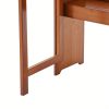 product-open-4acce654541145d390a8b1246041e951-goods Bamboo Folding Desk, Laptop Desk with Storage Shelf Writing Desk Vanity Table Small Computer Table Space Saving Workstation for Home Office Dark Brown
