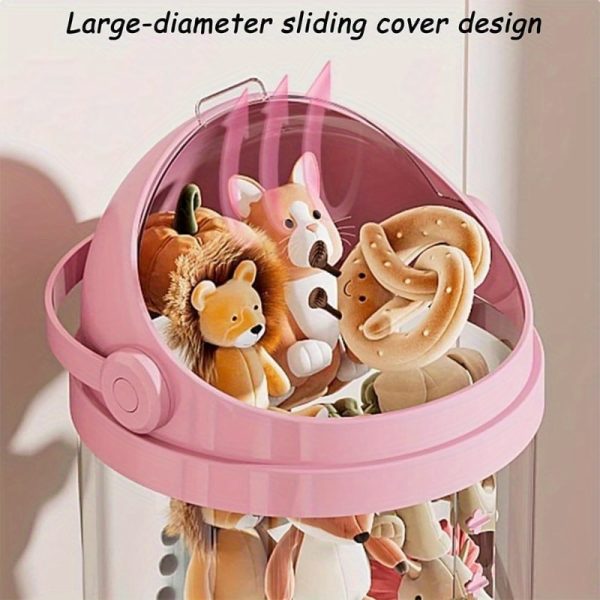 product-open-4b22763cdd62479fbaeb71c4a58d6d7f-goods Four-Layer Transparent Large-Capacity Plastic Storage Bucket, Plush Zoo Animal House, High-Profile Transparent Storage Bucket, Keeps Animal Tidy, Suitable for Dollhouse Bedroom And Living Room Decor, Perfect Gift for Mother's Day