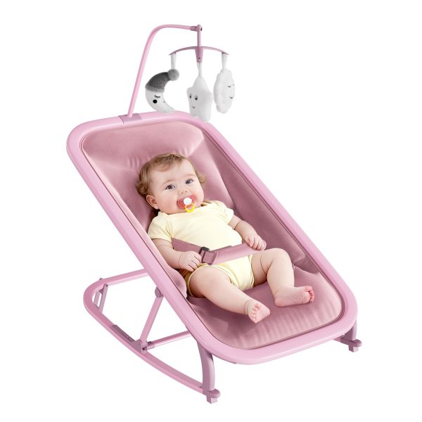 product-open-4bc0dbb4b7e64029bbc9b31e83e5c093-goods 2-in-1 Collapsible Bouncer and Rocker Seat - Lightweight, Quiet, 3-Position Adjustable Cradle -No Assembly Needed, Portable Nursery Chair, Ideal for Showers