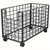 product-open-4bdba75a79d240d7949181e24307ac10-goods 1pc Metal Storage Basket With Wheels, Multifunctional Organizer For Laundry, Bathroom And Kitchen, Without Lid, Home Organization Baskets, Boxes And Containers, Shelf Baskets