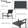product-open-4cc6c4efb83548279839616ea12ba8d0-goods 5pcs Outdoor Patio Dining Set, 47' Round Wood-Grain Slat Table W/ Umbrella Hole And 4 Stacking Metal Chairs 350 Lbs Capacity, Rustproof, Breathable Design, 30-Min Assembly, Patio, Garden, Balcony
