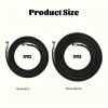 4pcs Zero Gravity Chair Repair Kit with Replacement Ropes - Elastic Straps And Metal Rings, Black Fabric, Compatible with Lounge Chairs/Recliners