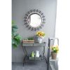 32x15x31' Maggie Galvanized Tray Table Accent Table