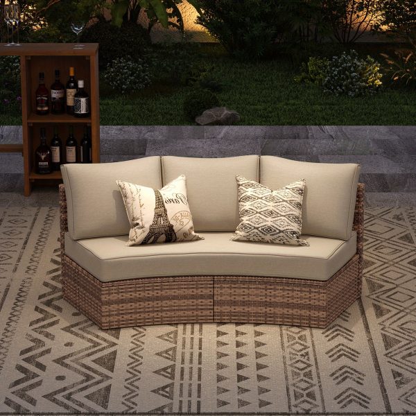product-open-4e3b562874244d64970f2d2a93bfeec5-goods Patio Furniture Set 3-Seater/9-Seater Half Moon Sectional Outdoor Sofa with Cushions And Wedge Table for Patio Pool Balcony
