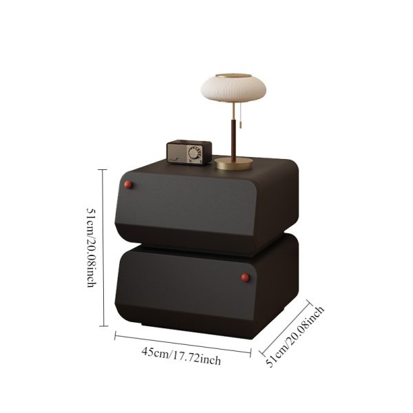 product-open-4ebb3c64b7144f4b8811e5cd023e74b6-goods Modern Stackable Nightstand, 1set Double-decker Locker. Modular Bedside Table, Minimalist Black & White Storage Drawer, Space-Saving Accent Furniture for Bedroom & Living Room, Silent Soft Close Rails, Scratch-Resistant PU Finish, Easy Assembly