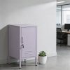 product-open-4edbe32f37054e62900746388d1cd770-goods Metal Office Filing Cabinet, Lockable Storage Cabinet with 2 Adjustable Shelves for Documents, Modern Steel Side Table with Lock for Home Office, Bedroom Nightstand, Secure Ventilated Locker