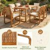 product-open-4fd57d2a98b9403e9e9b26a6ff8ddcad-goods 7pcs Patio Dining Set Outdoor Dining Table And Chairs Stylish Outdoor Furniture Set with Removable Cushions for Patio, Backyard, Garden, Natural Wood And Beige Cushion