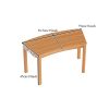 [Acacia Wood Benches] 4 Packs Outdoor Curved Bench, Acacia Wood Fire Pit Benches With Slatted Seats, Tree Benches Wrap Around For Patio, Garden And Backyard, 400 Lbs Weight Capacity Each