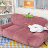 product-open-51e7415f16d14b93bba7ed4af1de4d82-goods 1pc Cute Creamy Style Double Lazy Bean Bag Sofa Cover Balcony Living Room Game Figure Room Decoration, Reading Corner Decoration Double Lazy Sofa Cover