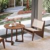 product-open-536f9762aa4249dd8e3d6565cbfe0b55-goods Modern Mid-Century Accent Chair, Rattan Lounge Chair for Living Room, Boho Side Corner Comfy Chair for Bedroom And Balcony, Walnut