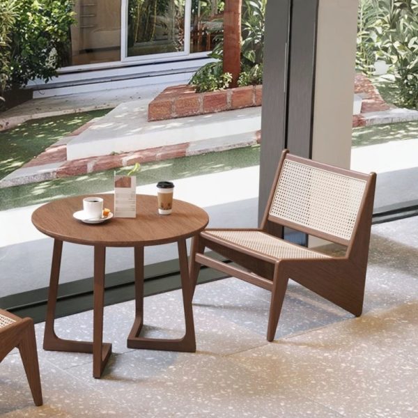 product-open-536f9762aa4249dd8e3d6565cbfe0b55-goods Modern Mid-Century Accent Chair, Rattan Lounge Chair for Living Room, Boho Side Corner Comfy Chair for Bedroom And Balcony, Walnut