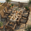 product-open-53aca03a24b947fc981c3c0a17a61fcc-goods 66.9" Outdoor Dining Table for 4-6, HDPE Patio Table with Umbrella Hole, Waterproof All-Weather Rectangular Table for Backyard, Poolside And Garden