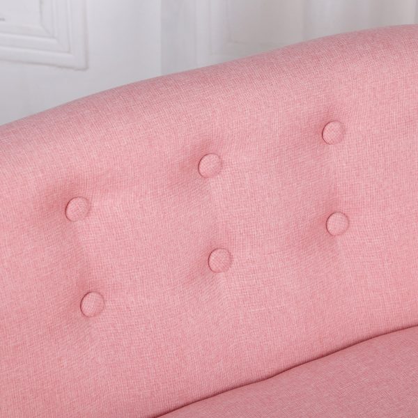Qaba 2-Seat Kids Sofa, Toddler Sofa Couch, Sofa Chair for Ages 3-7, Pink