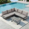product-open-54c376976f184ca9876e4584e356267e-goods 4pcs Outdoor Conversation Set with Coffee Table, Outdoor Patio Furniture for Garden, Balcony, Poolside, Courtyard & Backyard, Weather-Resistant