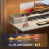 product-open-54cfaf580dc344069cb39eda82c5b9f3-goods 55×28 Inch Electric Standing Desk with Drawers | 3 Adjustable Height, Storage Shelf, Built-in USB Outlet, Memory Preset, Sit to Stand, Contemporary Style, White, Engineered Wood Top, Box Drawers, Floor Mount, by GALAXHERO