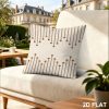 product-open-55b50bac4bda4779a6907365bd87fb4b-goods 18x18 Inches Outdoor Patio Throw Pillow Cover, Delicate Vertical Striped Small Brown Motif Decorative Pillow Case, Great Spring Season Accent for Gardening, Perfect Housewarming & Holiday Gift for Family & Friend