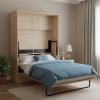 Murphy Bed Spring Mechanism 2055 X 1175 X 2080 Mm, Murphy Bed Kit, Twin Deluxe, Kit Mechanical Hardware for Wall Beds, Pneumatic Lever Bed Support, Folding Cabinet Wall Bed