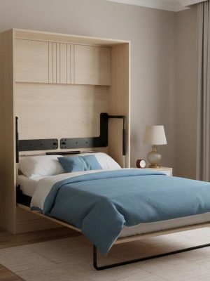 Murphy Bed Spring Mechanism 2055 X 1175 X 2080 Mm, Murphy Bed Kit, Twin Deluxe, Kit Mechanical Hardware for Wall Beds, Pneumatic Lever Bed Support, Folding Cabinet Wall Bed