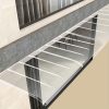 product-open-59fa8d7388eb4f44840f62ca01099f49-goods 1x Durable Transparent Plastic Front Door Canopy- Transparent, Waterproof Roof Window Sunshade Cover, Outdoor Balcony and Entrance Invisible Snow and Rain Protection, Easy to Install