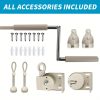 product-open-5aebf21789384486b8b4655f9b0d90e9-goods Outdoor Space Roller Shades Package - Effortless Cordless Design Includes 2 Poles + Heavy Duty Shade Cloth