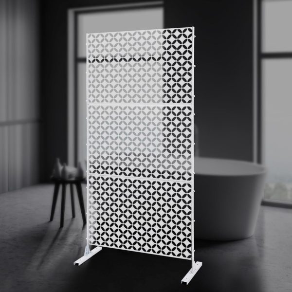 product-open-5b25ca77d7404a3c9f09425221763558-goods Standalone Decorative Privacy Screens for Outdoor And Indoor Use, Suitable for Patios, Decks, Balconies, Porches, Living Rooms, And Bedrooms (White-Coin)