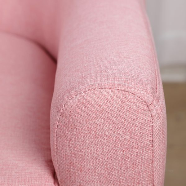 Qaba 2-Seat Kids Sofa, Toddler Sofa Couch, Sofa Chair for Ages 3-7, Pink