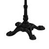 Marble-Look Sintered Stone Square Table - Heavy-Duty Cast Iron Base for Bistro, Cafe, Bar And Home Use
