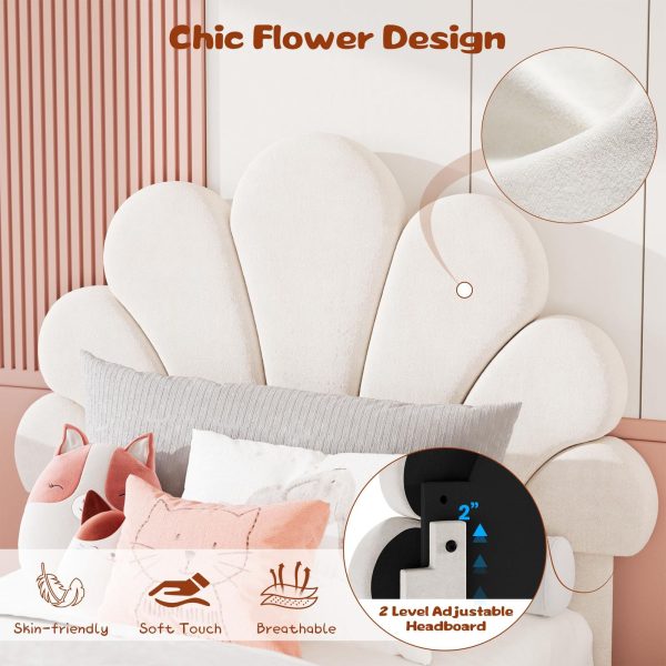 product-open-5e99f8cd0a164e89a94e160917c164c4-goods Twin Size Bed Frame Suitable for Kids Girls Boys - Upholstered Princess Platform Bed with Headboard & 2 Storage Drawers, Solid Wood Slat Support, No Box Spring Needed, Easy Assembly, Modern Minimalist Furniture for Boys and Girls