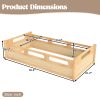 product-open-5f9f6facbfe14062b438ac0f38ece524-goods Twin Size Floor Platform Bed with Full-Length Guardrails, Low Profile Twin Bed Frame, No Box Spring Needed, Natural
