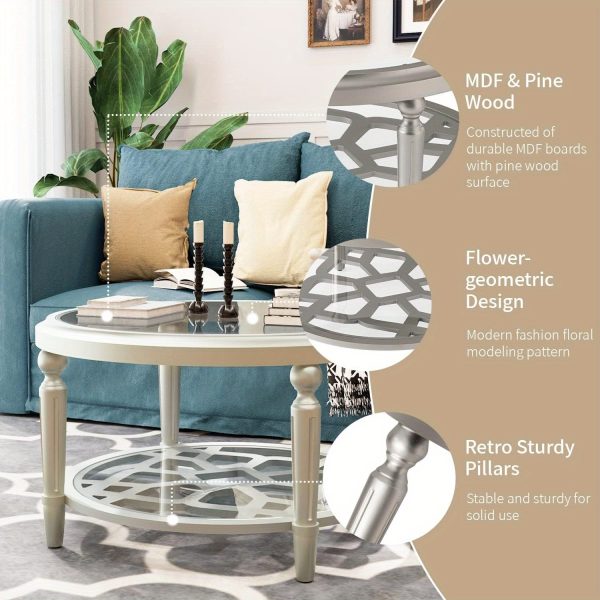 product-open-5fda14da08db499cbac045d6cfa73dab-goods COSIEST Modern Coffee Table - Home Decor End Table - with Tempered Glass Top, Light Side Table End Table, Living Room, Sofa, Furniture