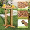 product-open-5fda50badbe04ec6a74d3642a0182974-goods MAXMASS Outdoor Acacia Wood Table, 39" Patio Height Round Table with Slatted Tabletop, High Top Bistro Dining Table, Pub Height Round Table for Garden, Deck, Porch and Yard