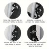 4pcs Zero Gravity Chair Repair Kit with Replacement Ropes - Elastic Straps And Metal Rings, Black Fabric, Compatible with Lounge Chairs/Recliners