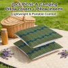 Outdoor Pillows 2pcs Set with InsertAbstract Golden Teal Geometric Seed Pod Pattern Print 18x18 Inch Outdoor Throw Pillow with Insert, Water-Resistant Fabric for Patio Garden Sofa Bench and All-Season Home Decor Decoration with Insert