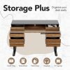 product-open-628eb6a05e964d10acd9d7d0c411e5e4-goods Standing Desk with 6 Drawers, 55 Inch Electric Height Adjustable Stand Up Desk with Storage, Computer Home Office Workstation with Monitor Stand, Electric Height Adjustable Desk