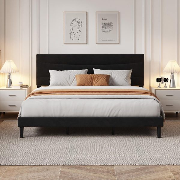 2026 Soft Bed with 2 Bed Rails, Premium Soft Padded Bed Frame with Stitched Detailing for Modern Bedroom, Ideal for Home Room Decor