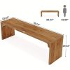 product-open-6684bfcd554a455786073c120d997ea9-goods Wooden Extra Long Desk Double Desk Workstation, 78.7 Inches Long Computer Desk, 2 Person Desk for Home Office, Large Writing Desk for 2 People, Ladder Racks, Storage And Organization