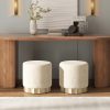 product-open-671f69f6662340ada4742aa12502efcb-goods Hampton 18' Round Upholstered Ottoman with Scalloped Base Speckled Egg Beige Chenille