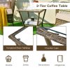 2026 New Courtyard Dining Tables and Chairs, 2pcs Outdoor Wicker Rocking Chair Set, Rattan Rocking Chair with Thick Cushions & High Back, All-Weather Wicker Rocking Bistro Set for Porch, Patio, Balcony