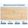 product-open-67ad43c8ca7a4d339d5ec175eeee4a0a-goods 66.9" Outdoor Dining Table for 4-6, HDPE Patio Table with Umbrella Hole, Waterproof All-Weather Rectangular Table for Backyard, Poolside And Garden
