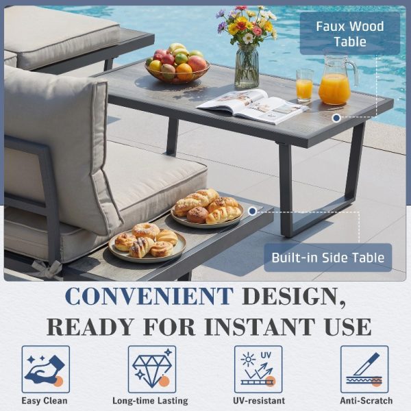 product-open-688c50596aa6478592847703aae2ef31-goods 4pcs Outdoor Conversation Set with Coffee Table, Outdoor Patio Furniture for Garden, Balcony, Poolside, Courtyard & Backyard, Weather-Resistant