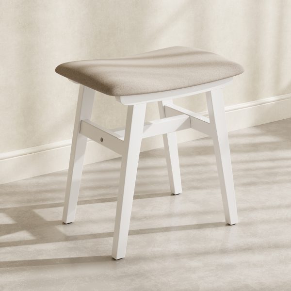 product-open-68fe0044d6b64cd08dfdc1efc9a3e811-goods Solid Wood Vanity Chair, 18.5 Inch Height Vanity Stool, Chair for Bedroom, Durable And Sturdy, Padded Seat, Modern Easy, Home Decor Additions, Limited-Time Flash, Free Shipping
